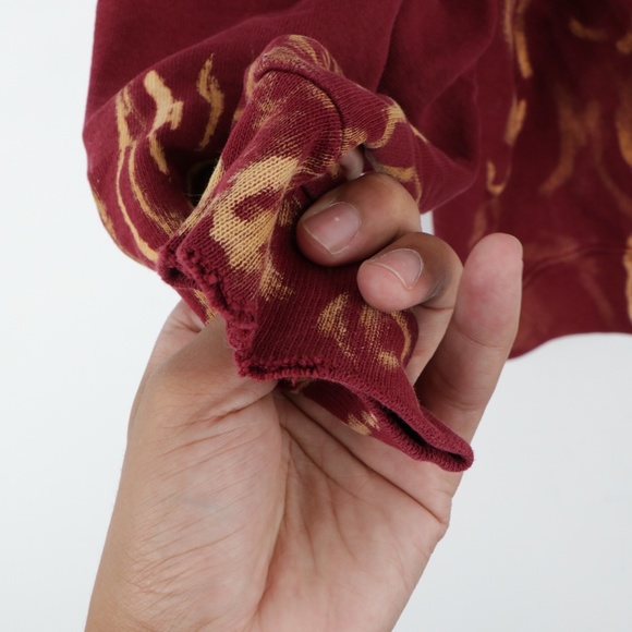 Vintage 90s Nike Mini Swoosh Flames Sweatshirt Red - Picture 10 of 12